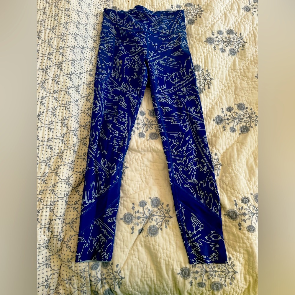Blue Patterned Leggings